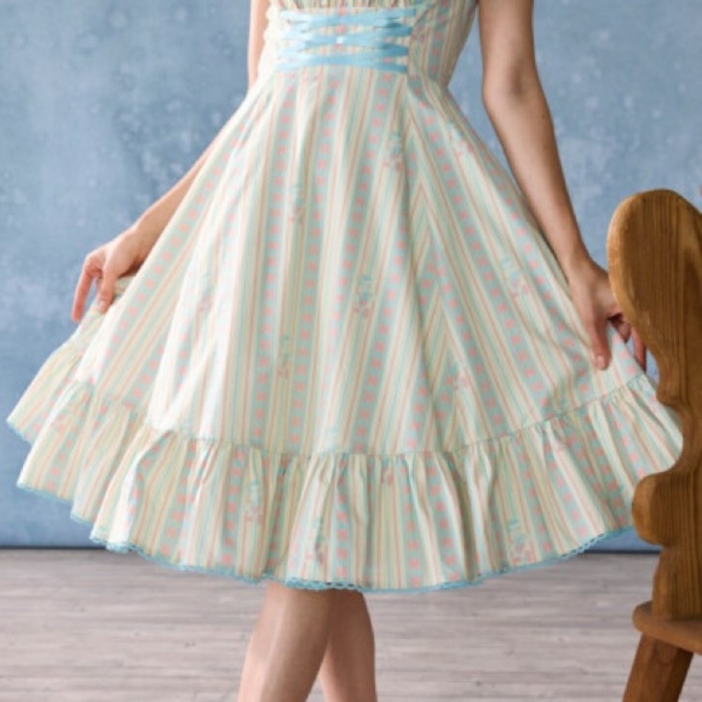 Disney Blue and Pink Pinocchio Midi Dress - Picture 2 of 6